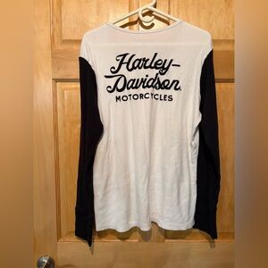 Harley-Davidson White and Black Graphic Shirt